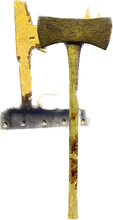 Load image into Gallery viewer, DOUBLE HEADED AXE RUSTY
